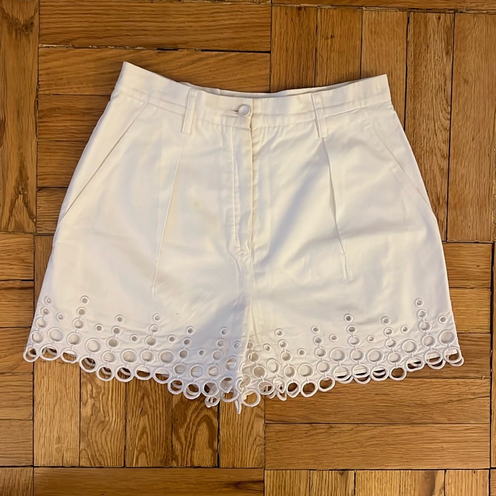 White High Waisted Shorts
